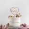 Wooden Gold Heart First 1st Birthday Cake Toppers Age One Kid's Britdhay Party Decors Decoration Double Sided Anniversary Babyborn (Heart)
