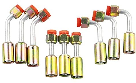 Wisepick Climatisation #6 AC Raccord Set Femelle Oring Beadlock 5/8-18UNF Y compris Droite 45 90 Degrés