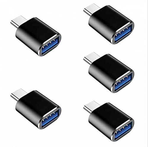USB C to USB 3.0 Adapter (5 Pack),USB to USB C Adapter,USB Type-C to USB,USB C Female to USB Male Adapter OTG Converter for Google, MacBook, Ipad, Desktop, Laptops, Projector, Chargers