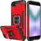 Honeyview ShockProof Case for iPhone SE 2020/2022, iPhone 8/7/6s/6 with Ring Kickstand, Bumper Armour Phone Cover for Apple iPhone SE 2nd 3rd Generation - Red