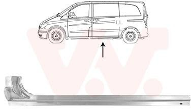 VAN WEZEL Einstiegsblech 3081109 seitlicher Einbau | Kompatibel mit: MERCEDES-BENZ VIANO, VITO / MIXTO Kasten, VITO Bus