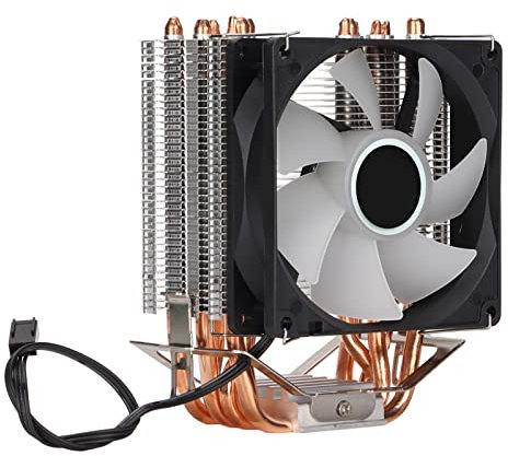 Bewinner RGB CPU Air Cooler, CPU Cooler RGB Lighting Effect Direct Contact Silence Widely Used Computer CPU Cooling Fans 90 X 90 X 25mm Widely Compatible (single fan)