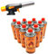 SMH LINE® Brenneraufsatz inkl. 4 Gaskartuschen Butan Brenner Bunsenbrenner Gas Lötbrenner Gasbrenner Flambiergerät Lötlampe Gaskartuschen
