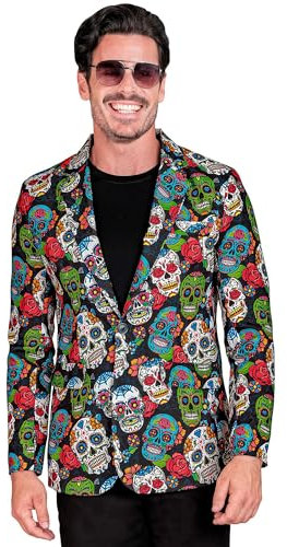 W WIDMANN MILANO Party Fashion - Veste pour homme, veste de costume, s'illumine sous la lumière UV, déguisement Halloween