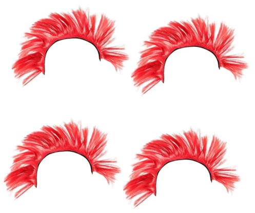 INOOMP 4pcs Helmet Wig Decor for Motorcycle Helmets Fun and Stylish Accessory for Outdoor Riding for Daily Use and Competitions