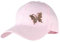 Meliyya Baseball Cap 80% Baumwolle Strass Schmetterling Baseballkappe Schildkappe Herren Damen Einheitsgröße Verstellbar, Rosa