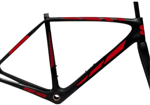 DualColorStampe Set 12 Adesivi Stickers Decal Telaio Bici Bicicletta adesivi telaio mtb Universale Protezione COD. B0168 (ROSSO 31)