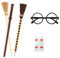 LuLiyLdJ 8 Pezzi Set Matite a Bacchetta Magica, Tatuaggi Temporanei con Cicatrice a Forma di Fulmine, Premi Scolastici, Riempitivi per Borse Goody