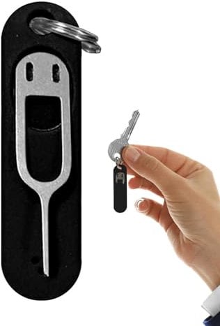 Sim Card Removal Tool - Sim Ejector Tool | Sim Card Tray Eject Pin with Detachable Keychain & Silicone Case | Sim Card Tray Opening Tool Eject Pins Needle Opener Ejector for Smartphone