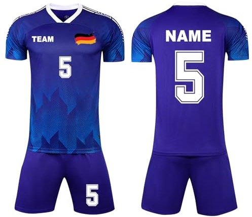 Topassion Benutzerdefinierte T-Shirts Deutschland Trikot Shorts Fußball Set Em Fanartikel Trikot Trikot Personalisiert Trikot Deutschland Individuelles Trikot