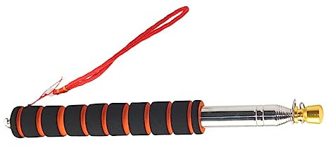 MOBUTOFU Teleskop Fahnenstange Tragbarer Rutschfester Fahnenmast Mit Schaumgriff Für Outdoor-aktivitäten Und Reisen Schwarz Orange Silber