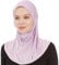 Amira Hijab Kopftuch Damen Muslimisch - Helles Lila Instant Kopftuch - Ready To Wear Schal - One Piece Amira Hijab Schal - Kopftücher Für Damen - Moderne Islamische Hidzab Kopftücher (Helles Lila)