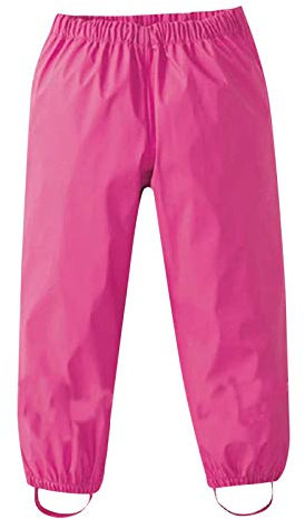 Generisch Pantaloni da fango del bambino della pioggia pantaloni per bambini vestiti impermeabili ragazzi collant & tuta antipioggia uomo, rosa intenso, 3-4 Anni