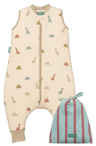 molis&co - Baby Schlafsack mit Füßen 2.5 TOG - Ganzjahres Schlafsack - Babyschlafsack mit Beinen - 100% Baumwolle (Oeko-TEX 100), Winterschlafsack Premium Qualität - Dinos (100 cm)