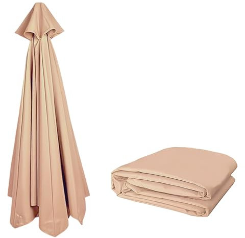 3.50M Rechange pour parasol de patio en extérieur | Remplacement robuste pour parapluie de marché | Toile de parasol pour 8 baleines | Protection UV et imperméable | auvent de rechange Seulement(Champ