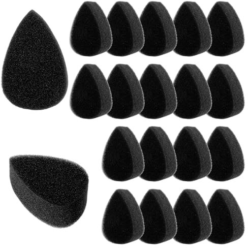 Grevosea Lot de 20 éponges de peinture pour visage - Pétale noir - Haute densité - Éponges professionnelles pour peinture du visage - Fournitures de peinture pour travaux artistiques, Halloween