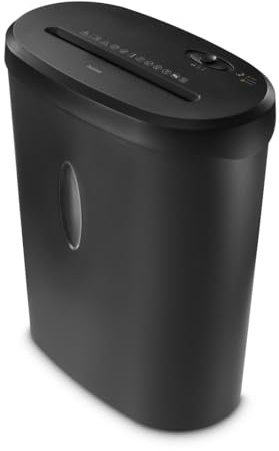 Hama Aktenvernichter P4 T4 E3, Papierschredder DSGVO konform, mit Einzug | Aktenschredder schwarz mit Sicherheitsstufe, auch für Plastikkarten, büro-/tackerklammerfest, Kreuzschnitt, 21l Papierkorb