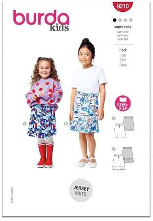 Burda Sewing Pattern X09210BURDA Burda Style Pattern 9210 Children's Mini Skirts 4-11 (104-146)