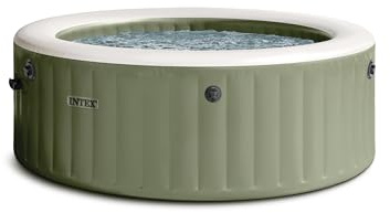 INTEX PureSpa 28425EG Ensemble de Spa Gonflable et Portable avec Housse de Spa économe en énergie, système d'eau salée, 4 Personnes, 195,6 x 71,1 cm