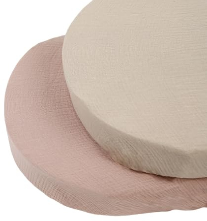 WWHJR 2pcs Breathable Cotton Baby Bassinet Sheets Soft & Washable Crib Liner Infant Cradles Bedding Sheets Large Size for Baby Baby bassinet fitted sheet Baby bassinet fitted sheet