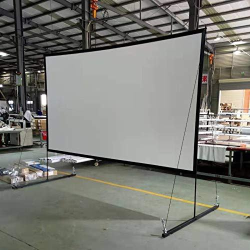 Gdetnysty Écran de projection de 150 pouces avec stries 4K-HD, écran enroulable portable sur trépied avec sac de rangement, 16:9 pour cinéma maison, banquet de mariage, etc
