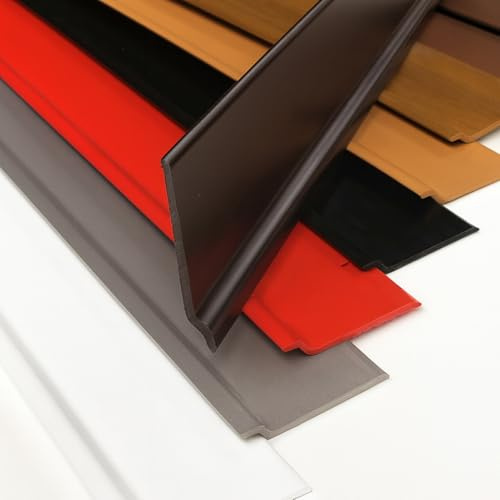 Battiscopa in pvc in profilati da cm 200 in 9 colori. H cm 7 x spessore 3 mm. Montaggio con colle adatte o chiodini(Col. Rosso)