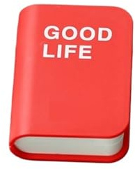 Book Shape Contact Lens Case with Mirror Color Eye Travel Kit Box(Red)