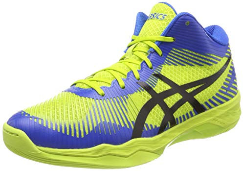 Asics Men's Volley Elite Ff Mt Volleyball Shoes, Green (Energy Green/Directoire Blue/Black 7743), 7.5 UK