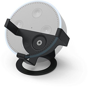 Hama Tisch-Ständer für Amazon Echo Dot, 2. Generation (zur optimalen Ausrichtung und Präsentation des Echo Dot) Lautsprecher-Ständer, Tisch-Halterung schwarz