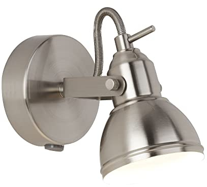 Searchlight 1541SS Focus One Light Wall Spotlight in Satin Silver