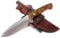 JEO-TEC Nº29 Coltello a Lama Fissa Acciaio Inossidabile, Coltello da Caccia 25 cm, Coltello Bushcraft Fodero In Pelle per Sopravvivenza All'aperto, Caccia, Campeggio, Fatto in Spagna
