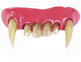 shoperama Falsche Zähne mit Thermoplast Masse für perfekten Sitz wiederverwendbar The Walking Dead, Variante:Werwolf