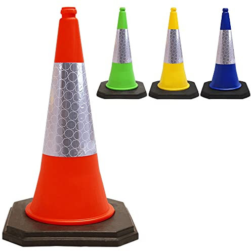 Street Solutions UK - 750mm High Traffic Safety Street Cone High Quaulity Reflective Sleeve Suitable for Highways Heavy Duty Weighted Base Large Safety Cone