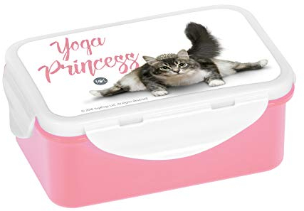 Yoga Cats & Dogs Yoga Cats Princess pink Brotdose, Brotbox, Lunchbox, Lunch-Box, PP, Mehrfarbig, 18 x 13 x 8 cm