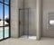 AICA porte de douche coulissante 120x200cm porte de douche coulissante noir en 8mm verre anticalcaire