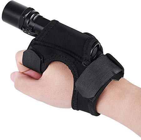 DONGKER Flashlight Glove Holder, Hands-Free Torch Holder Adjustable Hand Arm Mount Wrist Strap Glove Suit Dia 25mm to 30mm Flashlight for Diving Scuba Hunting