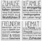 ARTLAND Wanddeko Leinwand Bilder Set 4tlg. je 30x30 cm Quadratisch Bilder mit Sprüchen Zuhause Familie Freunde U1KM