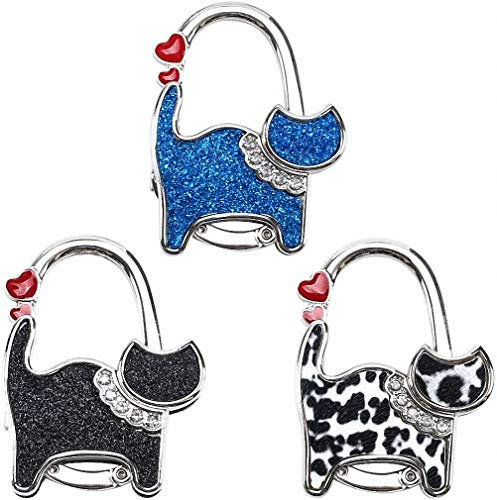 3 pezzi borsa di moda pieghevole gancio antiscivolo portatile pieghevole borsa da tavolo appendiabiti borsa portaoggetti decorazione regalo per le donne ragazze