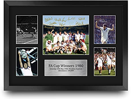 HWC Trading FR A3 West Ham 1980 FA Cup Winners Printed Memorabilia Signed Autograph Display for Football Fans and Supporters - A3 Framed