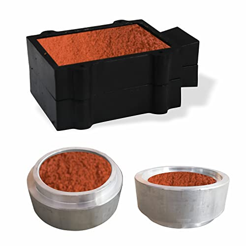 SIMOND STORE 2-teilige Gusseisen-Flachmann-Form und 2-teilige Aluminium-Ringform für Sandguss, Schmuckherstellung, Gusswerkzeug für Delft, Sand, Ton, Petrobond