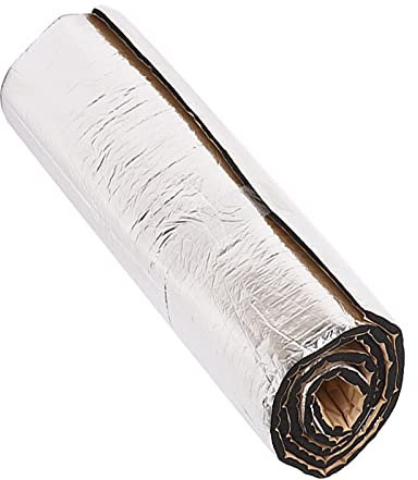 Fydun Tappetino Fonoassorbente, Isolamento Termico Auto 200x50cm, Schiuma Fonoassorbente 10mm Spessore, Riduzione Rumore Motore, Uso Universale per Coibentazione Cappuccio, Porte, Pavimento, Trunk