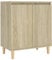 vidaXL Sideboard mit Massivholz-Beinen Kommode Anrichte Schrank Beistellschrank Mehrzweckschrank Standschrank Sonoma-Eiche 60x35x70cm Holzwerkstoff