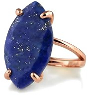 Geburtsstein Ringe für Frauen - Lapis Lazuli Ring in 925 Sterling Silber - Blaue Ringe für Frauen für Feste und Alltagskleidung - mit Geschenkbox