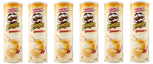 6x Pringles Emmental Knabbergebäck mit Emmental Kase Geschmack Chips 175g