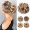 TESS Haarteil Dutt Haargummi mit Haaren Gewellt Dicke Haarknoten Hochsteckfrisuren guenstig Haarverlängerung Extensions für Frauen 40g Ombre Dunkelblond/Hellblond