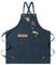 jiuzcare Grillschürze für Männer 76cm Baumwoll-Schürze mit Fronttaschen Taschen Einstellbare Grillschürze mit Leder überzogener Kordelzug BBQ Schürze Geeignet für Küche Grill Handgemacht Backen, Blue