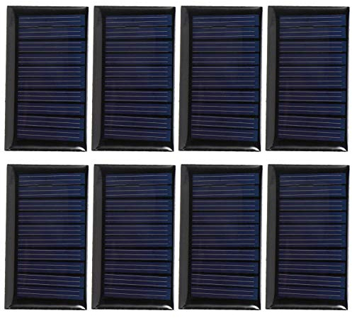 Panel de cargador solar 8PCS 30MA 5V Mini Paneles de células solares DIY Placa de epoxi solar Materiales de juguete eléctrico Cargador de células fotovoltaicas para el hogar Proyecto de bricolaje Jugu