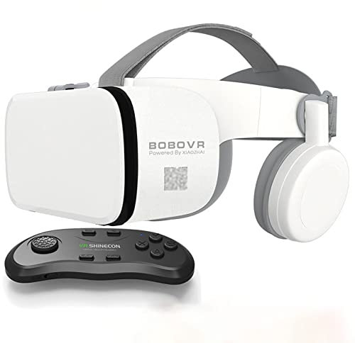 Cuffie VR Occhiali 3D, Occhiali Realtà Virtuale Casco VR Wireless, Per Film/giochi 3D Occhiali Metaverse Con Cuffie Controller Compatibili Con Tutti Telefoni IPhone/Android 4,7-6,3 ( Color : White ,