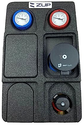 Pumpengruppe DN25 ungemischt mit hocheffektiver Umwälzpumpe IMP NMT Mini 25/40-180 und integriertem Rückschlagventil sowie zwei Kugelventilen für optimale Wasserzirkulation