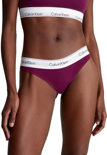 Calvin Klein Femme Slip Bikini Coton Stretch, Violet (Purple Potion), L